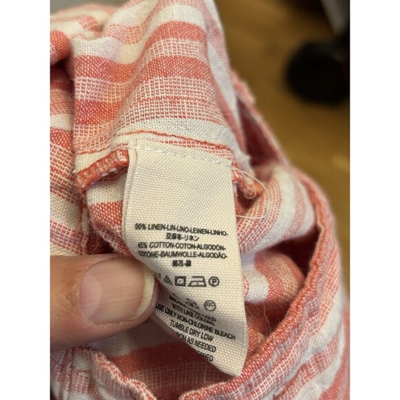 Free People Moon Bay Parachute Shorts Pink New 4 linen blend striped belted - Picture 9 of 9